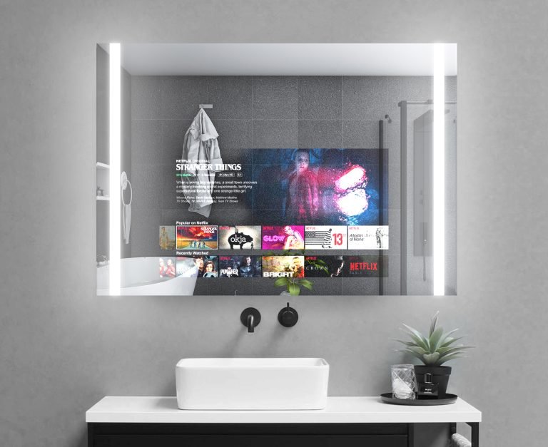 Bathroom Smart TV Lorelei Bathroom Mirror with TV Screen MuesTec