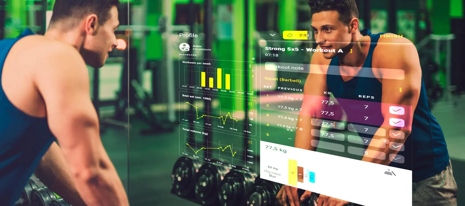Interactive Gym Mirrors