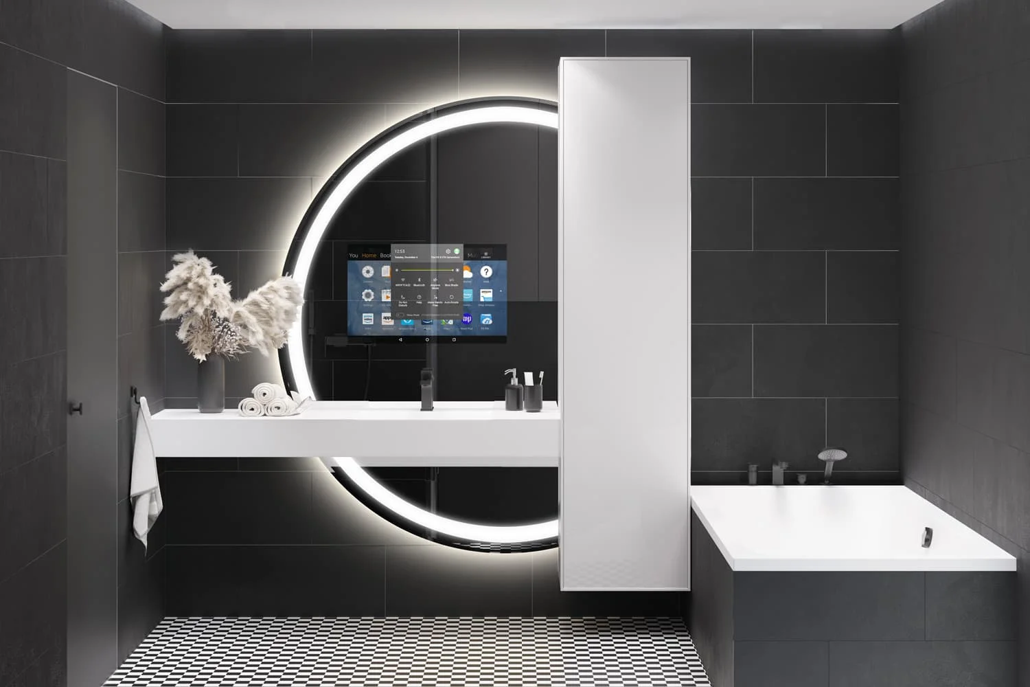 Smart Bathroom TV Mirror